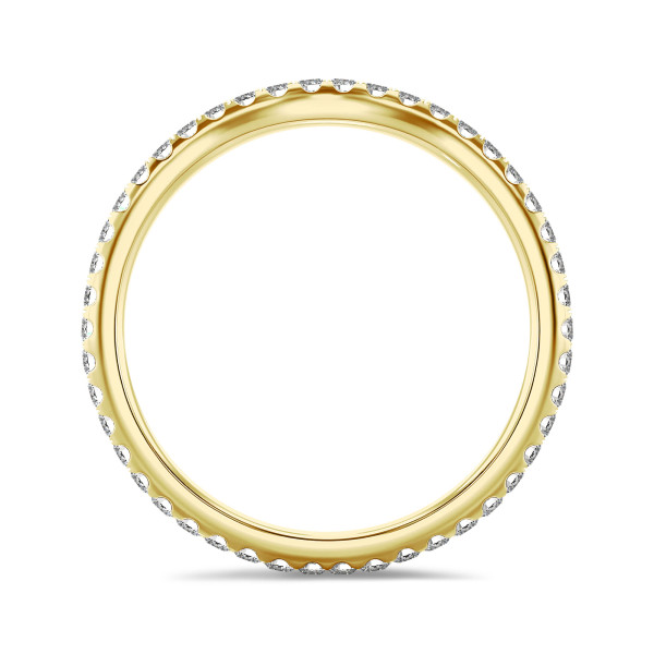 Bagues - 0.45 carat alliance courbe (tour complet) en or jaune et diamants de laboratoire