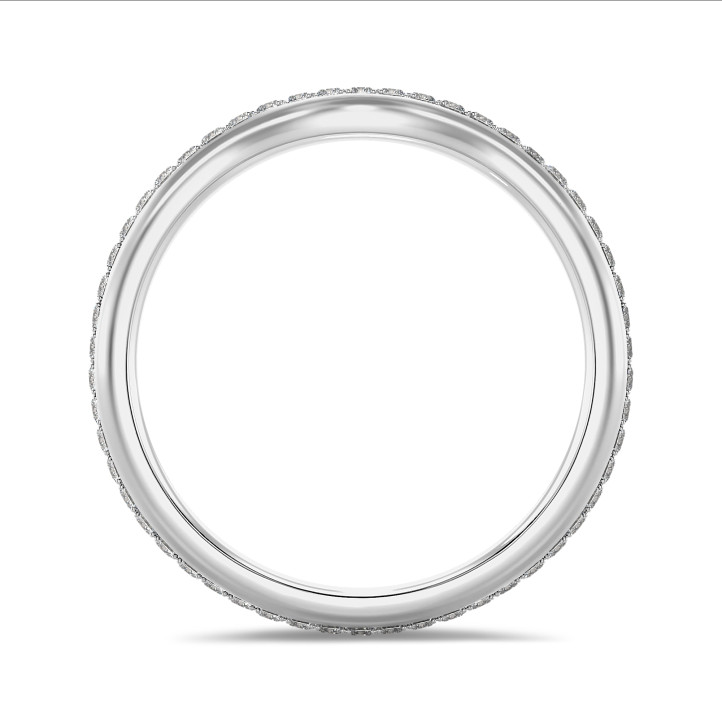 0.41 carat alliance courbe (tour complet) en or blanc et diamants de laboratoire
