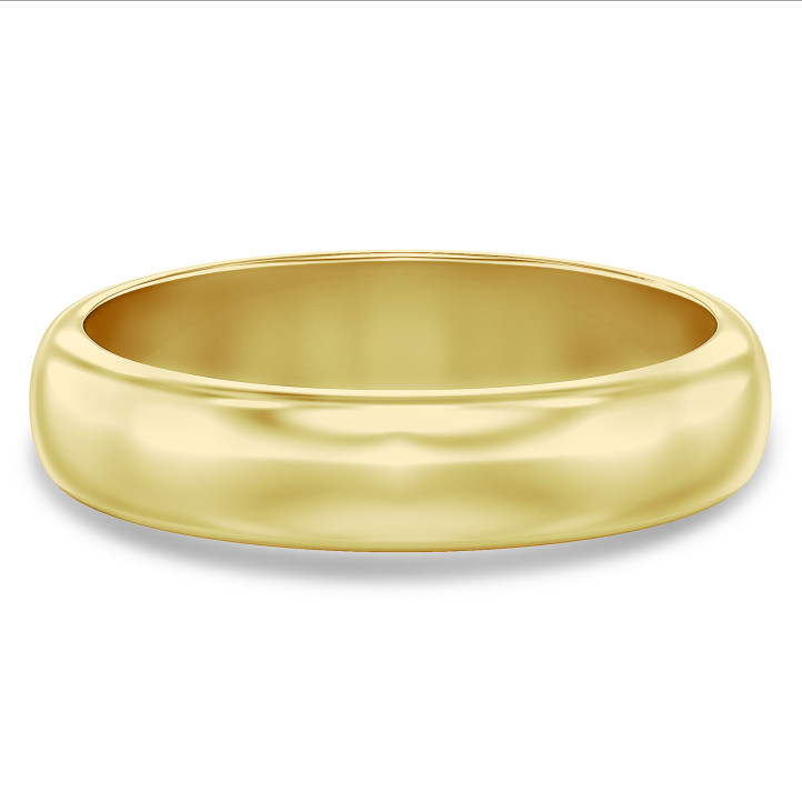 Alliance jonc parisien de 5.00 mm en or jaune