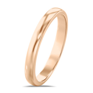 Alliance demi-jonc de 3.00 mm en or rouge