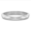 Alliance demi-jonc de 3.00 mm en platine