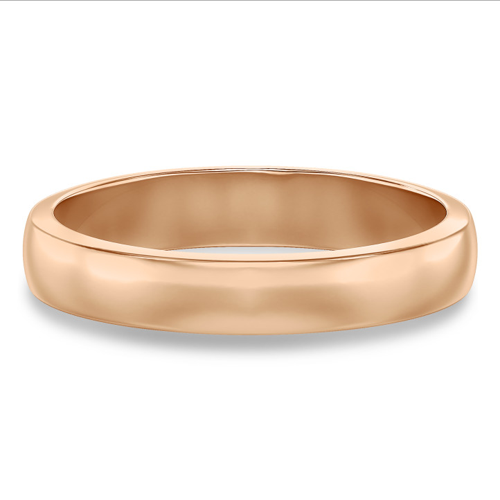 Alliance demi-jonc de 4.00 mm en or rouge