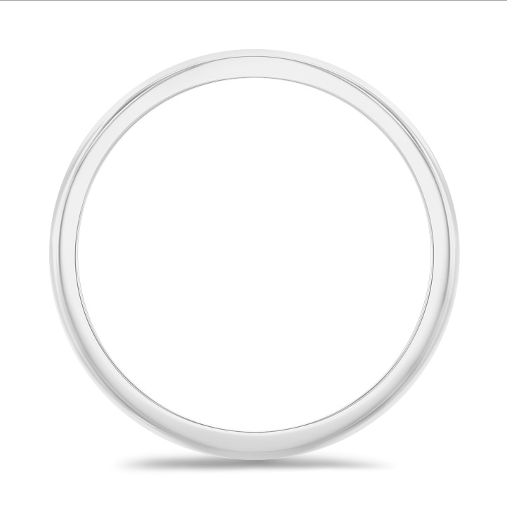 Alliance demi-jonc de 5.00 mm en or blanc