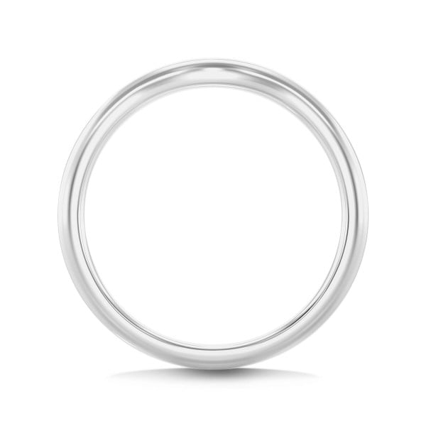 Alliance courbe en or blanc