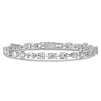 7.50 carat bracelet diamant synthétique en or blanc