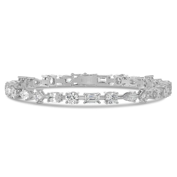 Nouveautés - 7.50 carat bracelet diamant synthétique en or blanc
