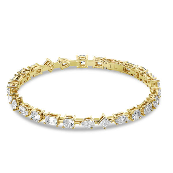Nouveautés - 7.50 carat bracelet diamant synthétique en or jaune