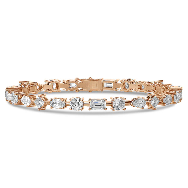 Nouveautés - 7.50 carat bracelet diamant synthétique en or rouge