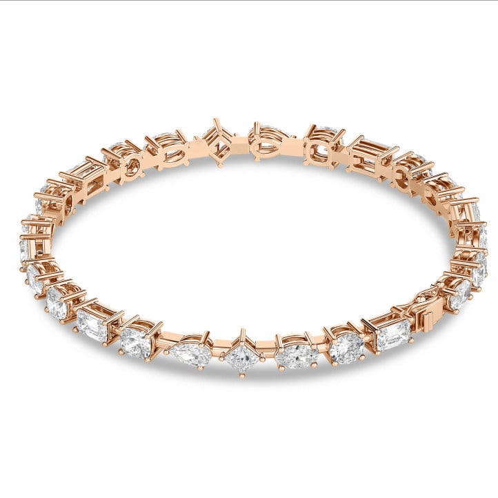 7.50 carat bracelet diamant synthétique en or rouge