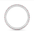 0.55 carat alliance (tour complet) en or blanc avec diamants synthétiques roses et blancs