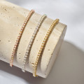 3.70 carat bracelet rivière en or rouge avec diamants synthétiques