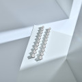 Boucles d'oreilles dégradé avec diamants synthétiques 5.85 Cts or blanc