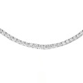 Collier en or blanc serti de diamants de synthèse en dégradé, pour un total de 22,25 carats