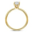 2.00 carat bague solitaire avec un diamant de laboratoire marquise en or jaune