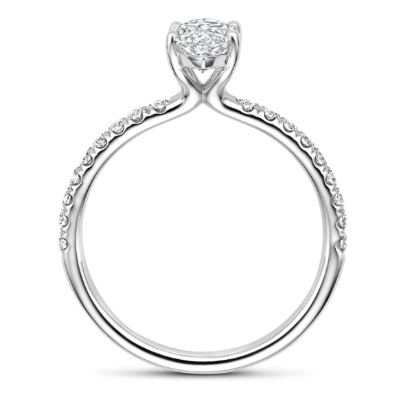 Search all PLP - 2.00 carats bague solitaire avec un diamant de laboratoire marquise en or blanc avec diamants de laboratoire sur les côtés