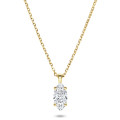 2.00 carat Pendentif solitaire avec diamant de laboratoire marquise en or jaune