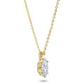 2.00 carat Pendentif solitaire avec diamant de laboratoire marquise en or jaune