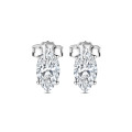 4.00 carats Boucles d'oreilles en or blanc avec diamant de laboratoire marquise solitaire