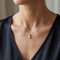 2.50 carat Pendentif solitaire en or rouge avec diamant de laboratoire rond