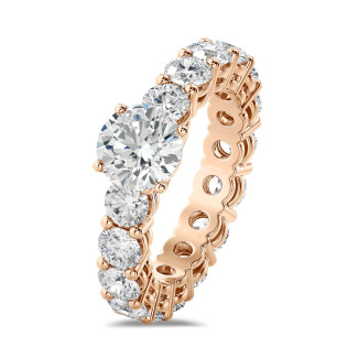 1.50克拉培育單鑽玫瑰金戒指