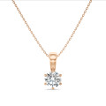 1.20克拉圓形培育鑽石玫瑰金吊墜