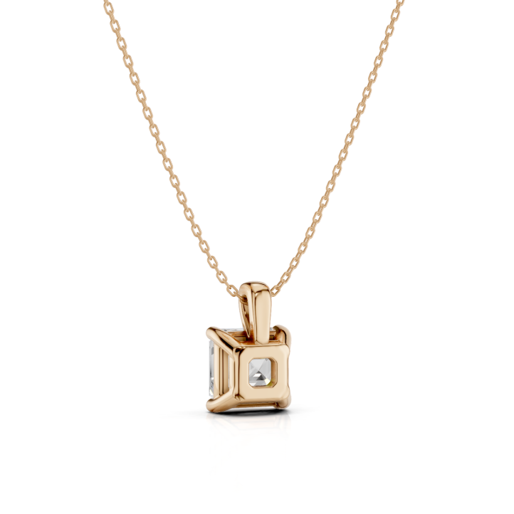 1.00克拉阿斯切培育鑽石玫瑰金吊墜