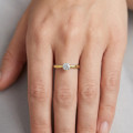 3.00克拉黃金培育單鑽戒指