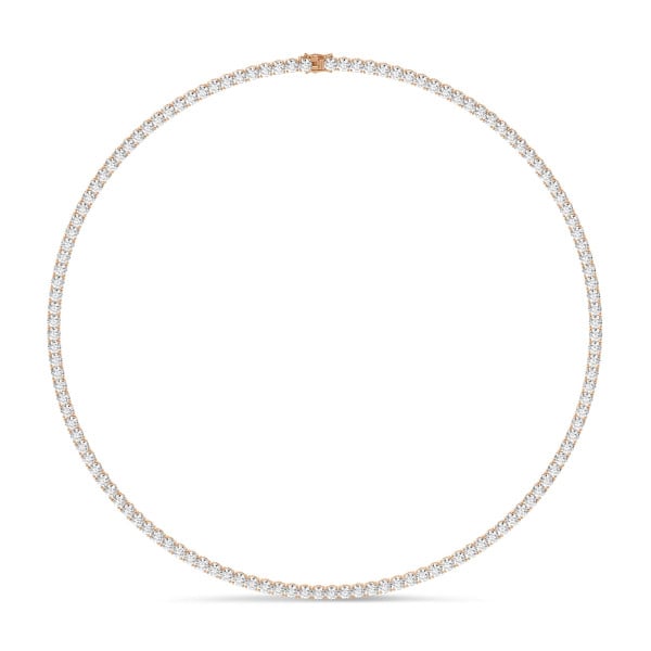 Search all PLP - Collana a maglie dritte con diamanti sintetici da 14,60 carati in oro rosso