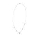 Collana satellite in oro bianco con diamante da 1,80 carati coltivato in laboratorio