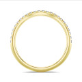 Anello eternity con diamante ricavato in laboratorio e curvato da 0,25 carati (semi-montato) in oro giallo