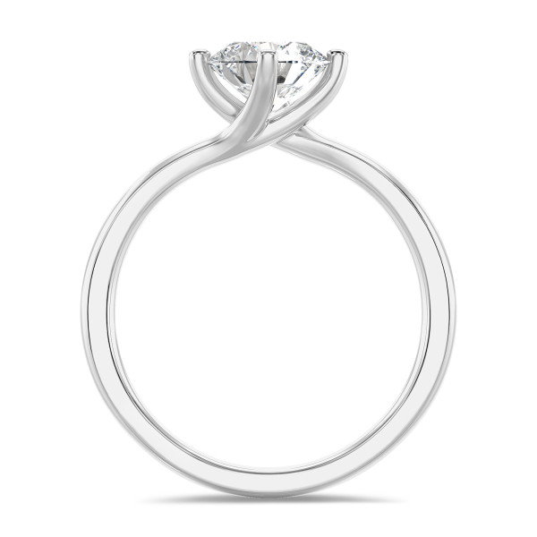 Anelli di fidanzamento - Anello con solitario in diamante da 2,00 carati coltivato in laboratorio in oro bianco