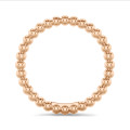 Anello impilabile con perline in oro rosso