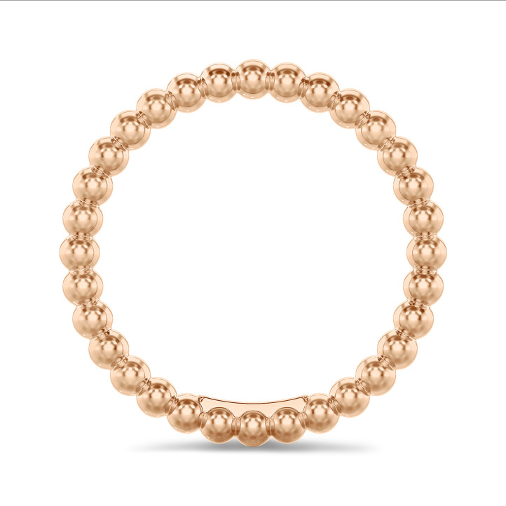 Anello impilabile con perline in oro rosso