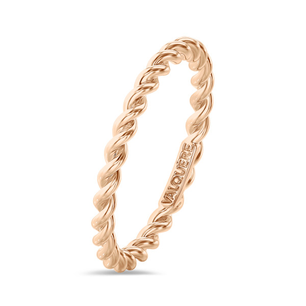 Anello a spirale impilabile in oro rosso