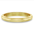 Fede nuziale con superficie bombata di 3,00 mm in oro giallo