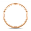 Fede nuziale con superficie bombata di 4,00 mm in oro rosso