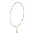 Collana con diamante da 24,70 carati coltivato in laboratorio in oro giallo con pendente staccabile