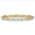Bracciale con diamante da 7,50 carati coltivato in laboratorio in oro giallo
