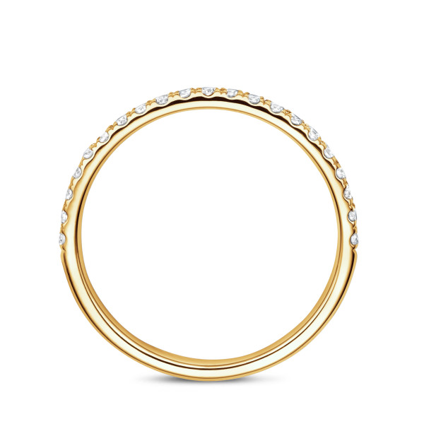 Anelli - Anello eternity semi-incastonato da 0,26 carati in oro giallo - si abbina a tutti gli anelli della collezione Fancy Shapes