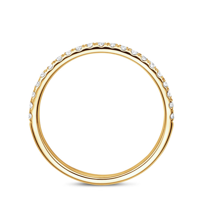 Anello eternity semi-incastonato da 0,26 carati in oro giallo - si abbina a tutti gli anelli della collezione Fancy Shapes
