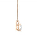 3.00캐럿 솔리테어 펜던트, 레드 골드에 라운드 랩 그로운 다이아몬드