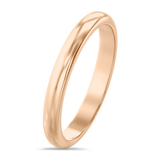 3.00mm 돔형 표면의 레드 골드 웨딩 링