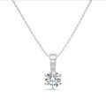5.00캐럿 화이트 골드 솔리테어 펜던트에 라운드 랩 그로운 다이아몬드