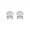 4.00캐럿 솔리테어 실험실 재배 아셔 컷 다이아몬드 귀걸이 (화이트 골드)