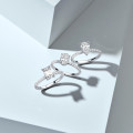 2.50캐럿 솔리테어 링에 실험실에서 재배된 오벌 다이아몬드와 레드 골드에 숨겨진 할로 디자인