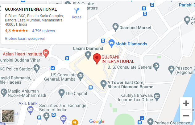 Google Map image of the Mumbai showroom address
