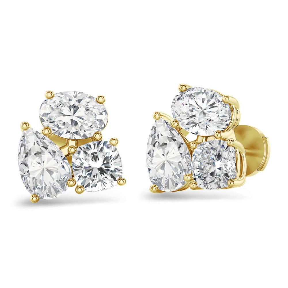 Gold trilogy engagement rings