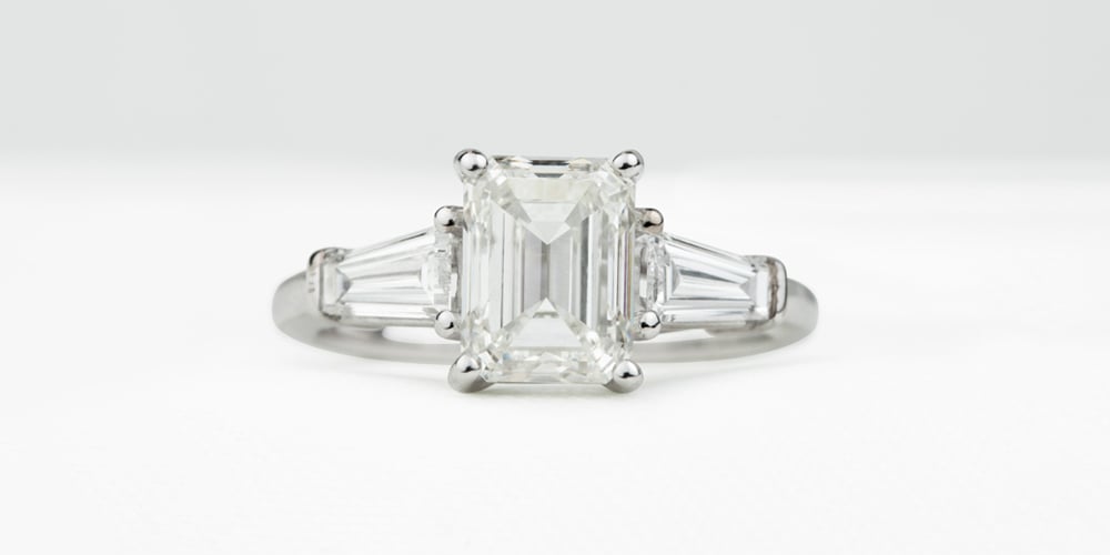 White gold diamond ring