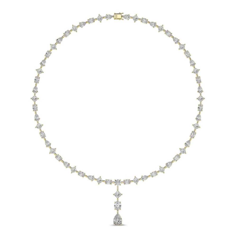 Fancy cut shaped diamond necklace