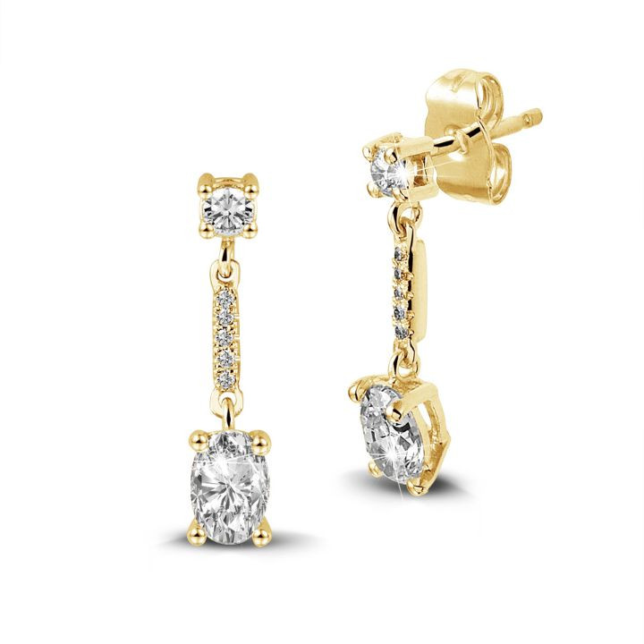 Yellow gold earrings